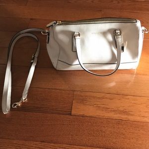 Eggshell Coach Saffiano handbag